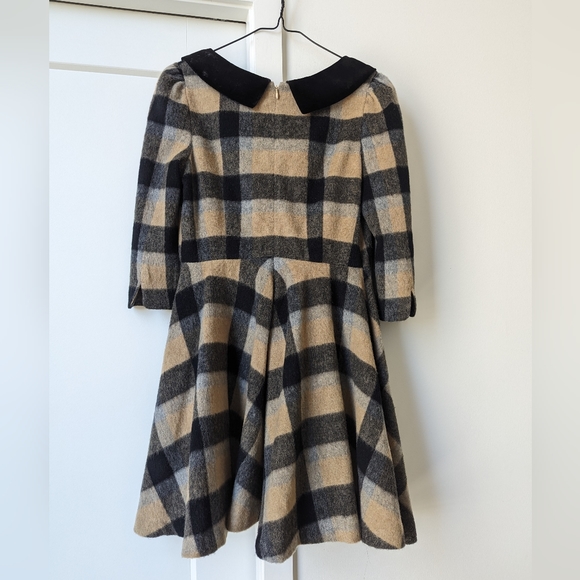 Cynthia Rowley Black and Tan Plaid Dress - Picture 2 of 9